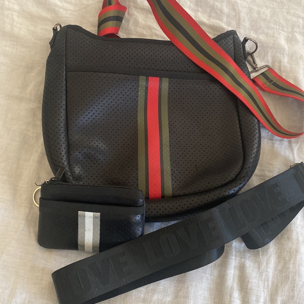 Haute Shore Blake Bello Neoprene Crossbody Bag, Extra Strap and Wallet